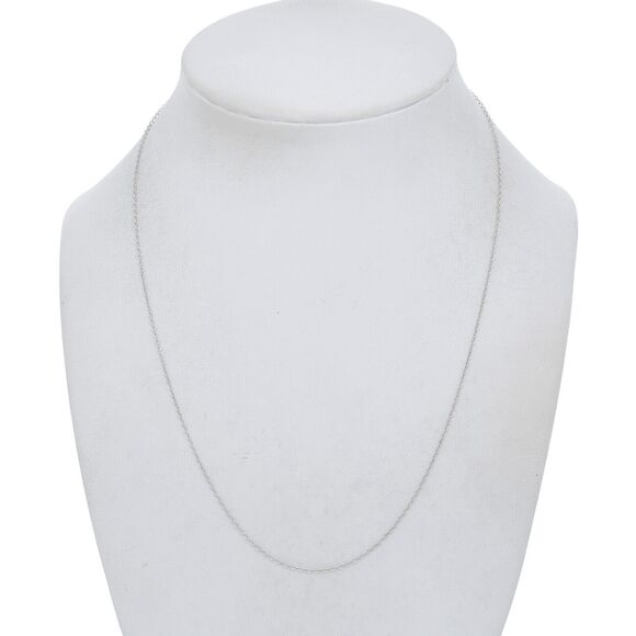 Vintage SU Sterling Silver 925 1.1mm Cable Chain Necklace 18" - Picture 1 of 3